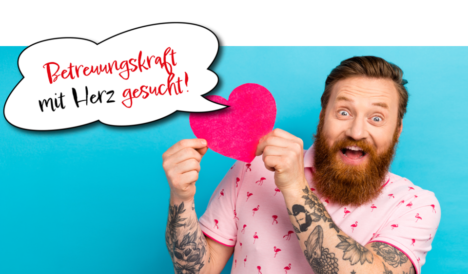 Betreuungskraft mit Herz